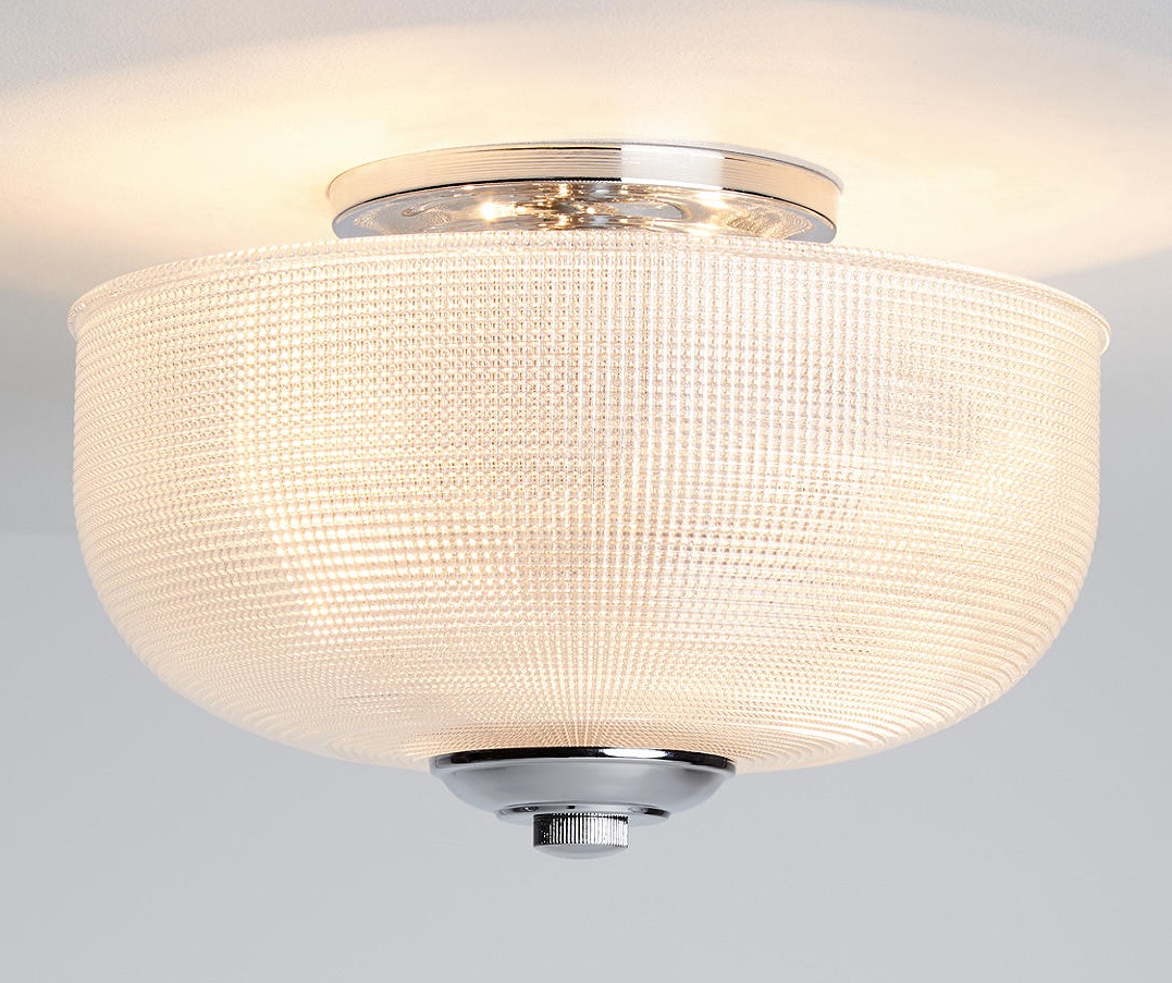 John Lewis & Partners Ezra Prismatic Glass Semi Flush Ceiling Light